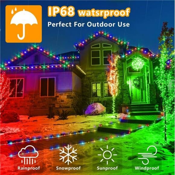 USB LED rope lights 66ft waterproof color changing string lights indoor outdoor - Picture 4 of 7